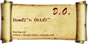 Domán Ottó névjegykártya